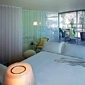 Sanderson Hotel Bedroom. Design Phillipe Starck